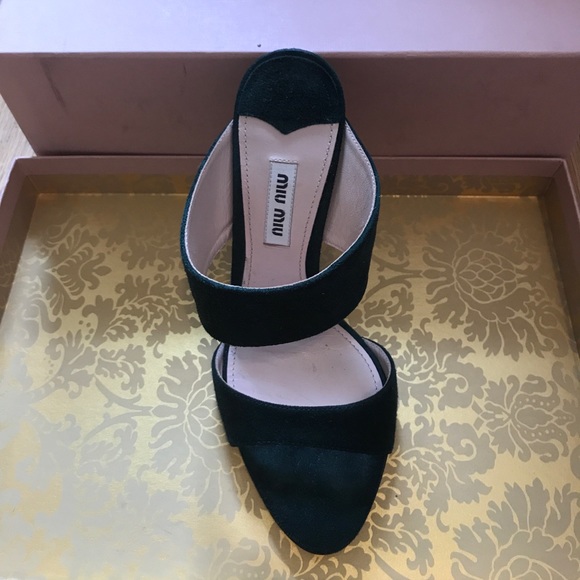 Miu Miu calzature donna double band suede sandal - Picture 3 of 5