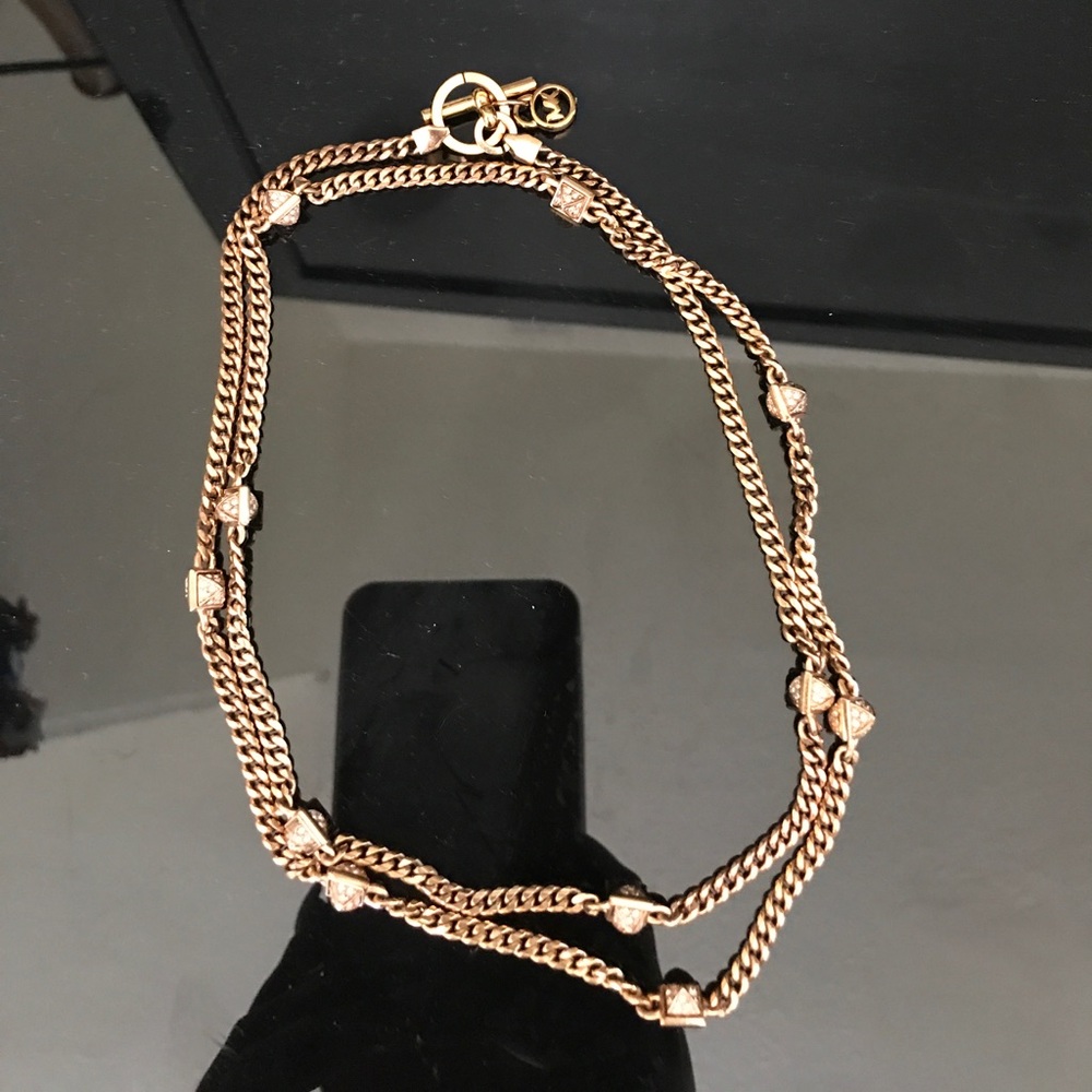 Michael Kors Rose Gold Cube necklace
