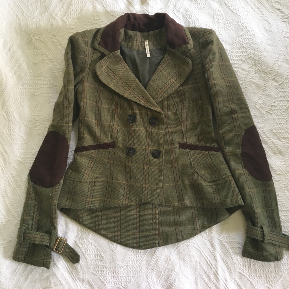 Willow & clay green tweed blazer