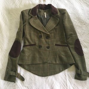 Willow & clay green tweed blazer