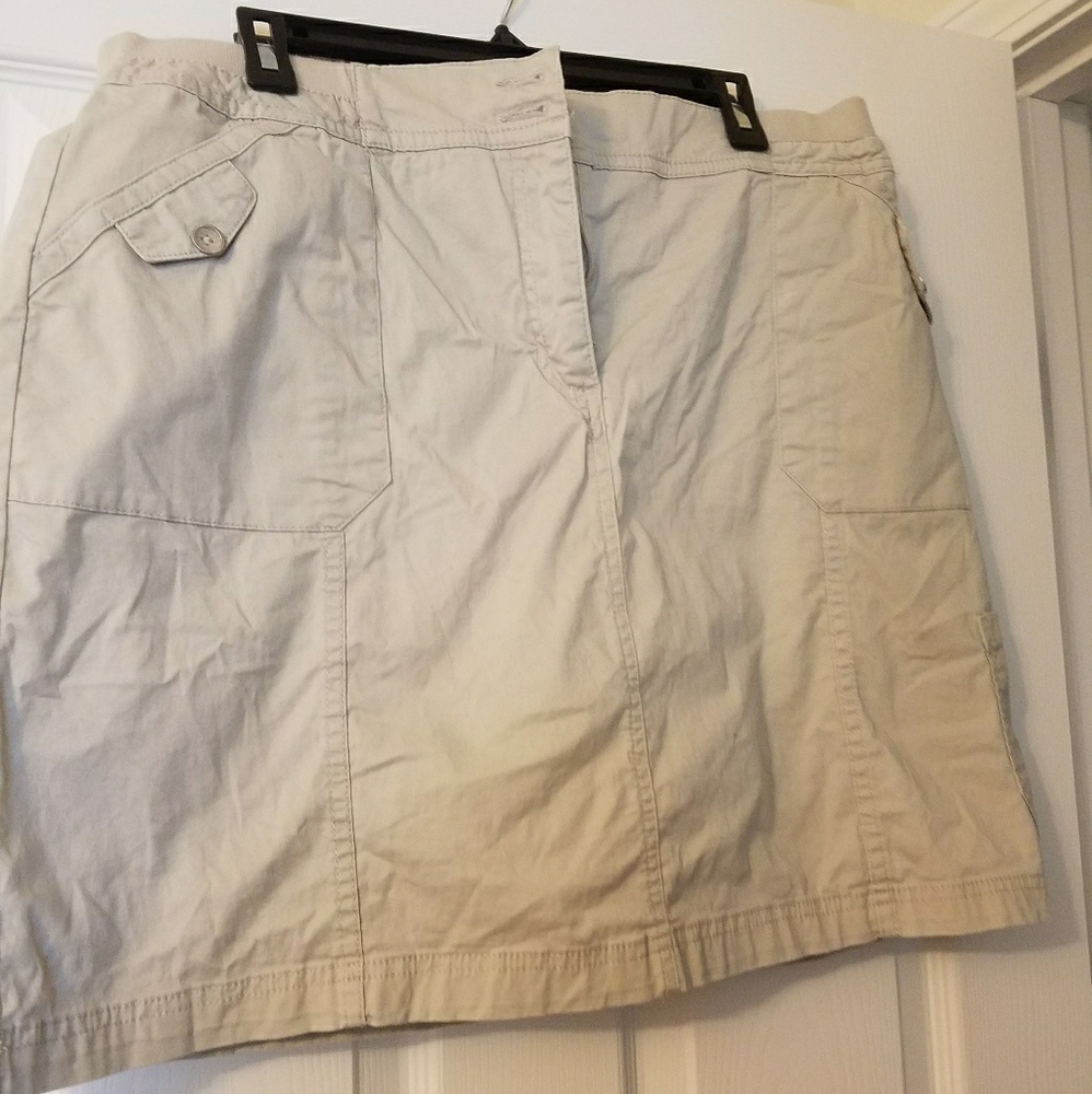 Khaki Cargo Skort