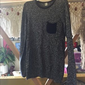 Unisex Heather blue thick knit sweater