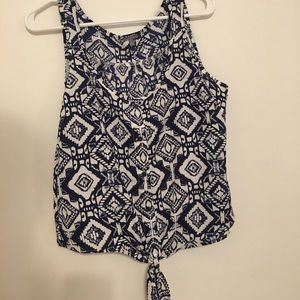 Charlotte Russe Blue Design Tank Top