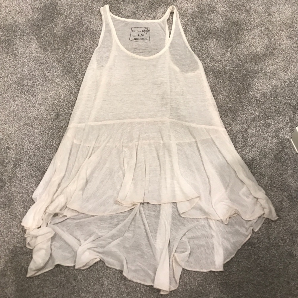 FREE PEOPLE CREAM TOP SIZE LARGE