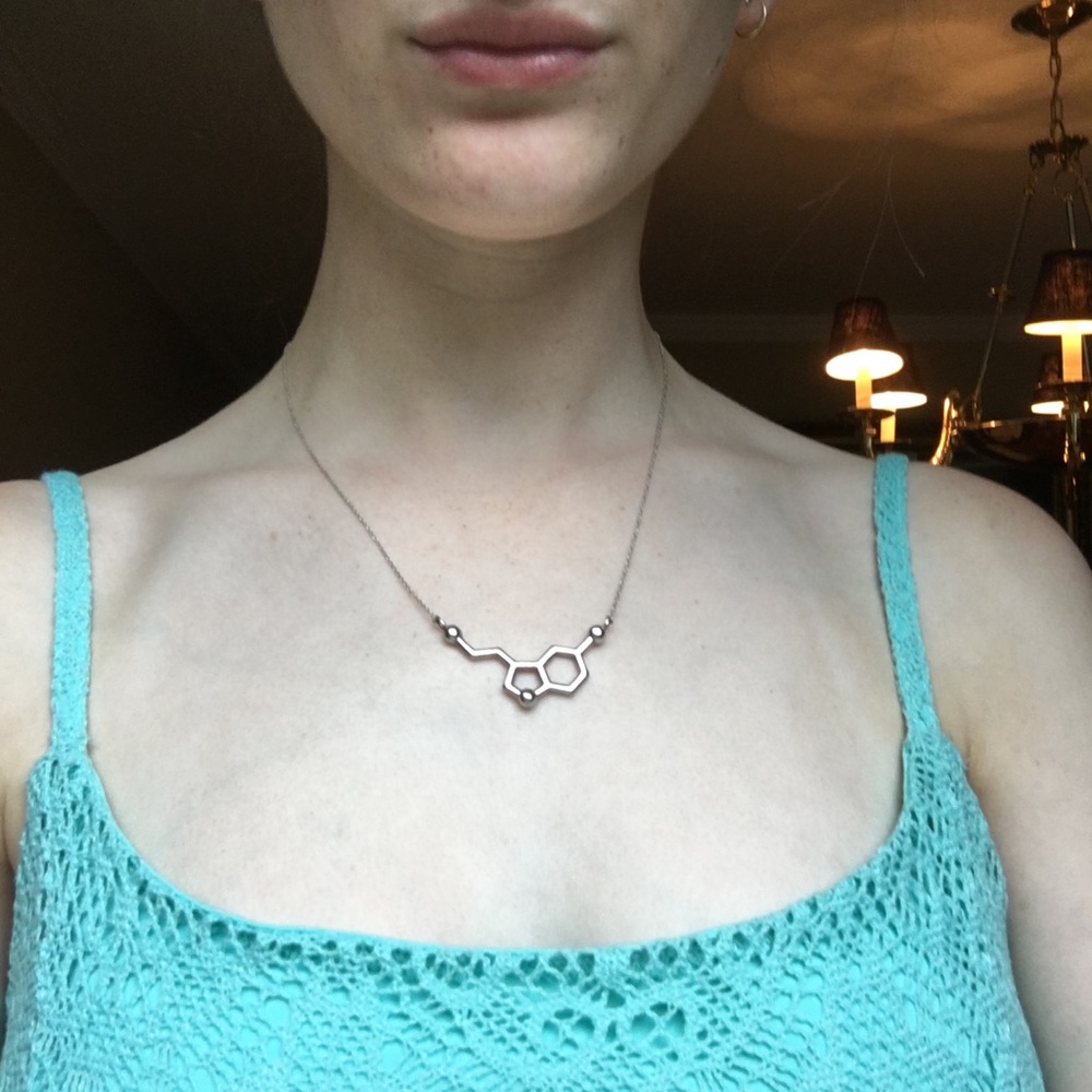 Serotonin Molecule Necklace