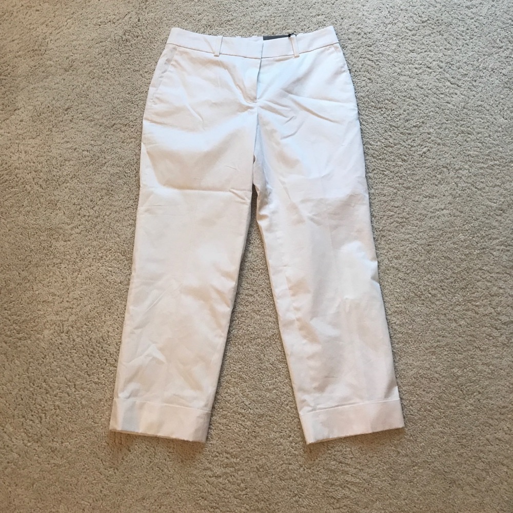Wide Leg Cropped White Pants