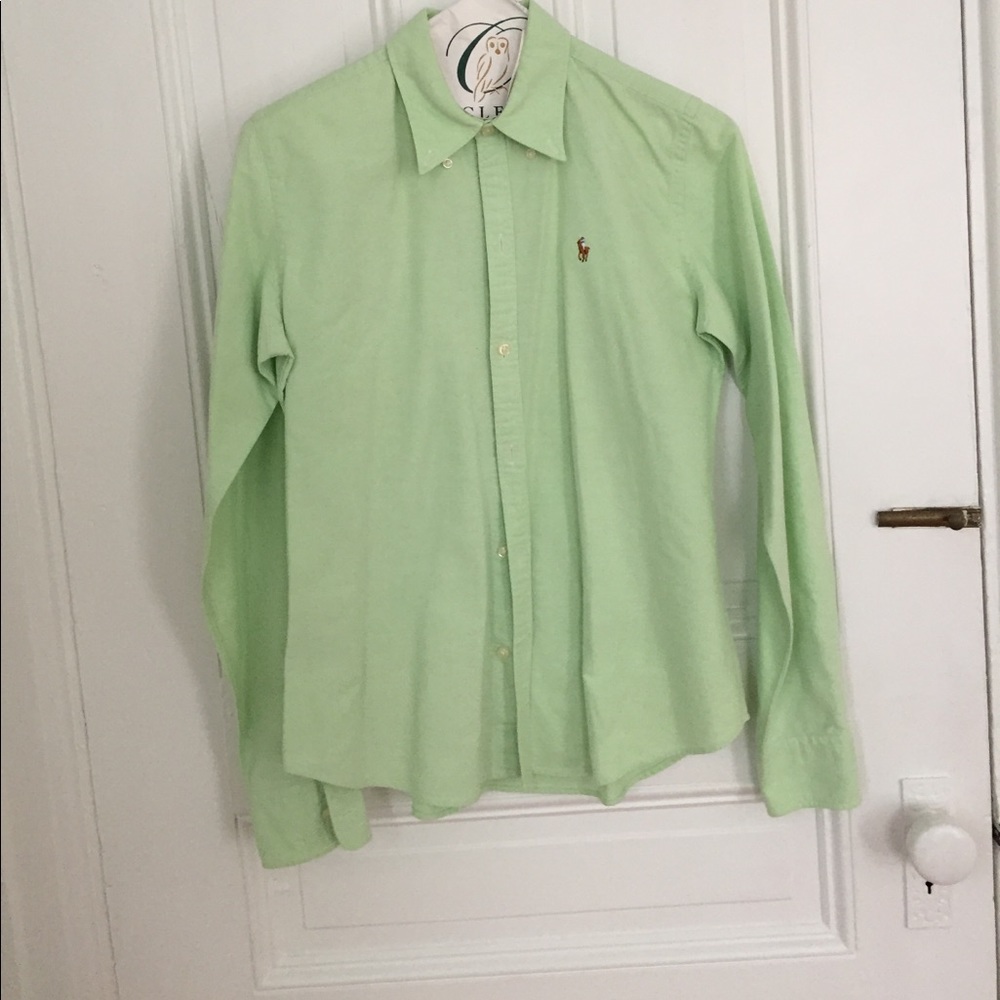 Ralph Lauren light green button down
