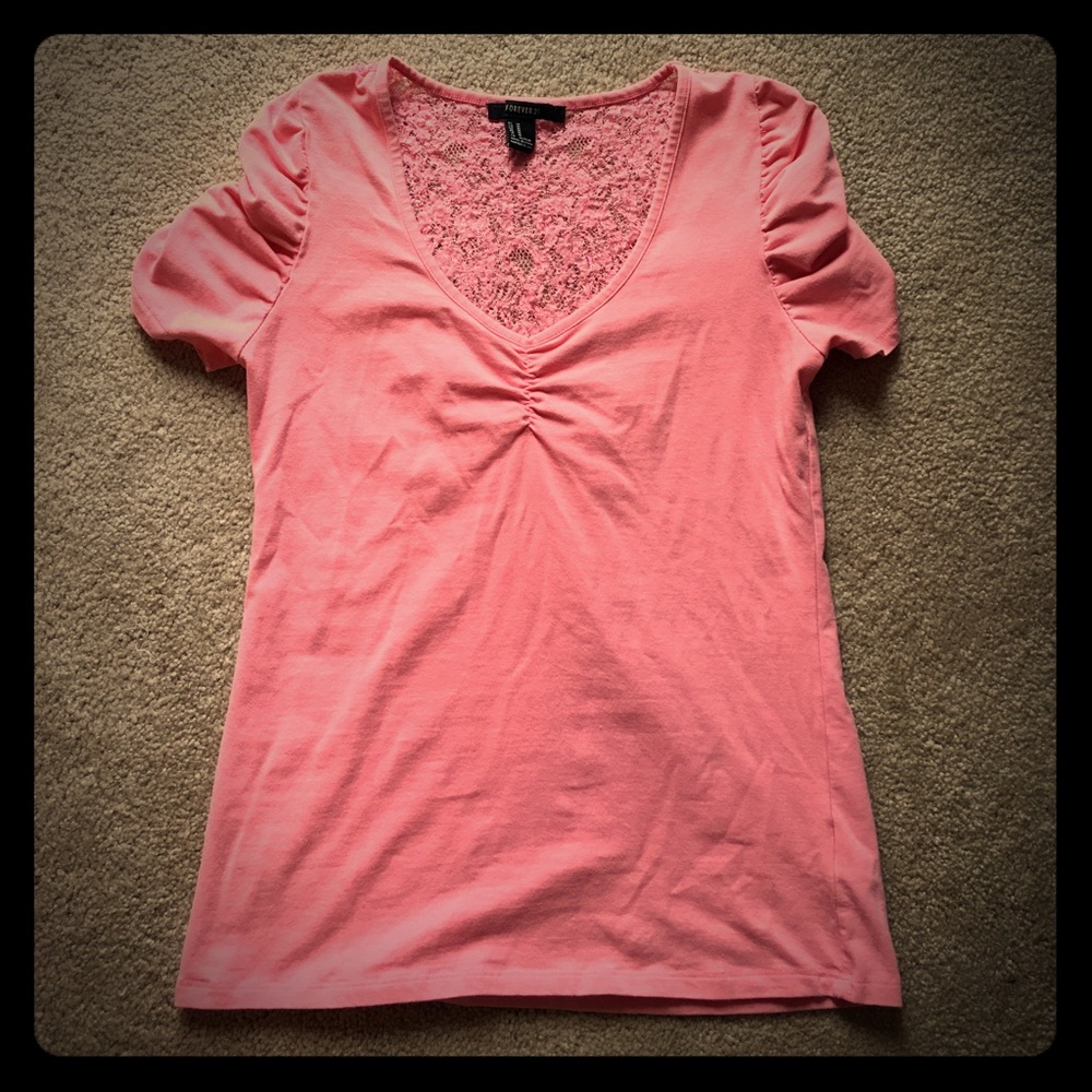 Peach Cap Sleeve Top