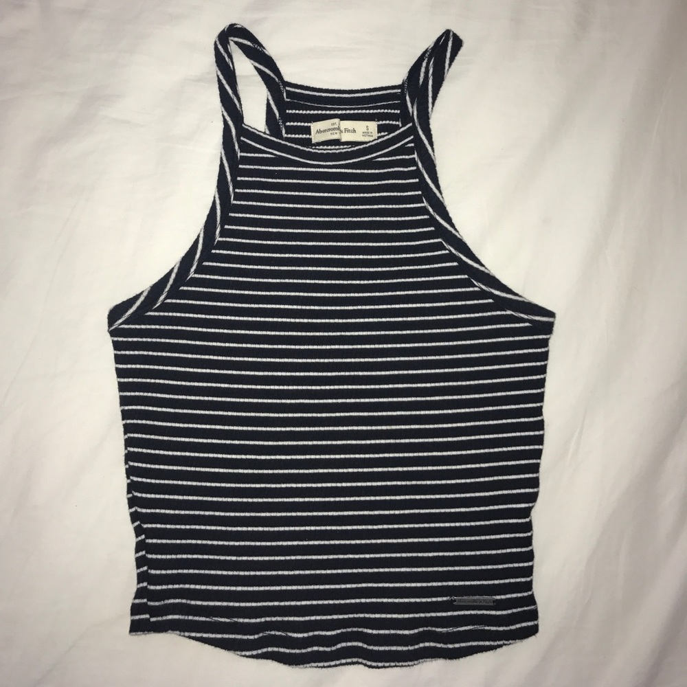 striped halter tank top
