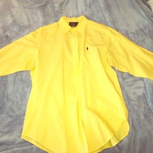 LARGE yellow long sleeve button down barely worn