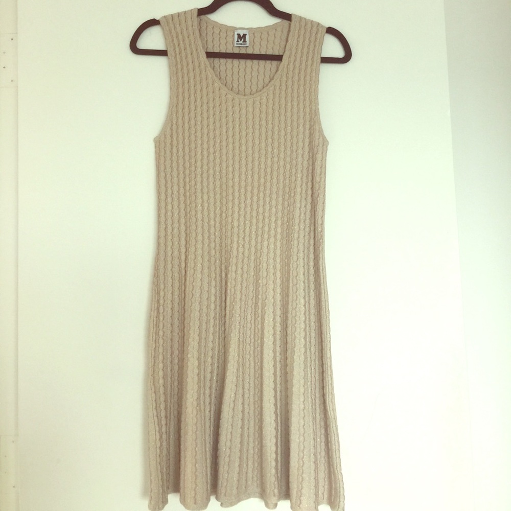 M missoni gold tank dress