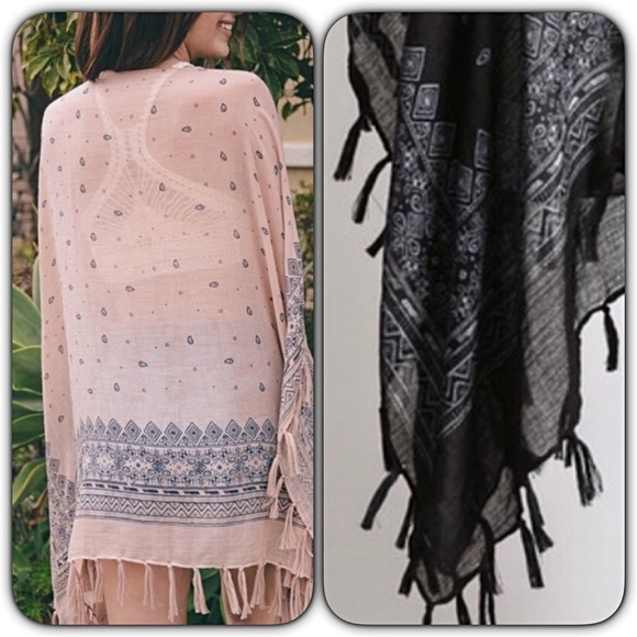 💥HOTSALE💥Boho Paisley Tassel Kimono CoverUp - Picture 3 of 3
