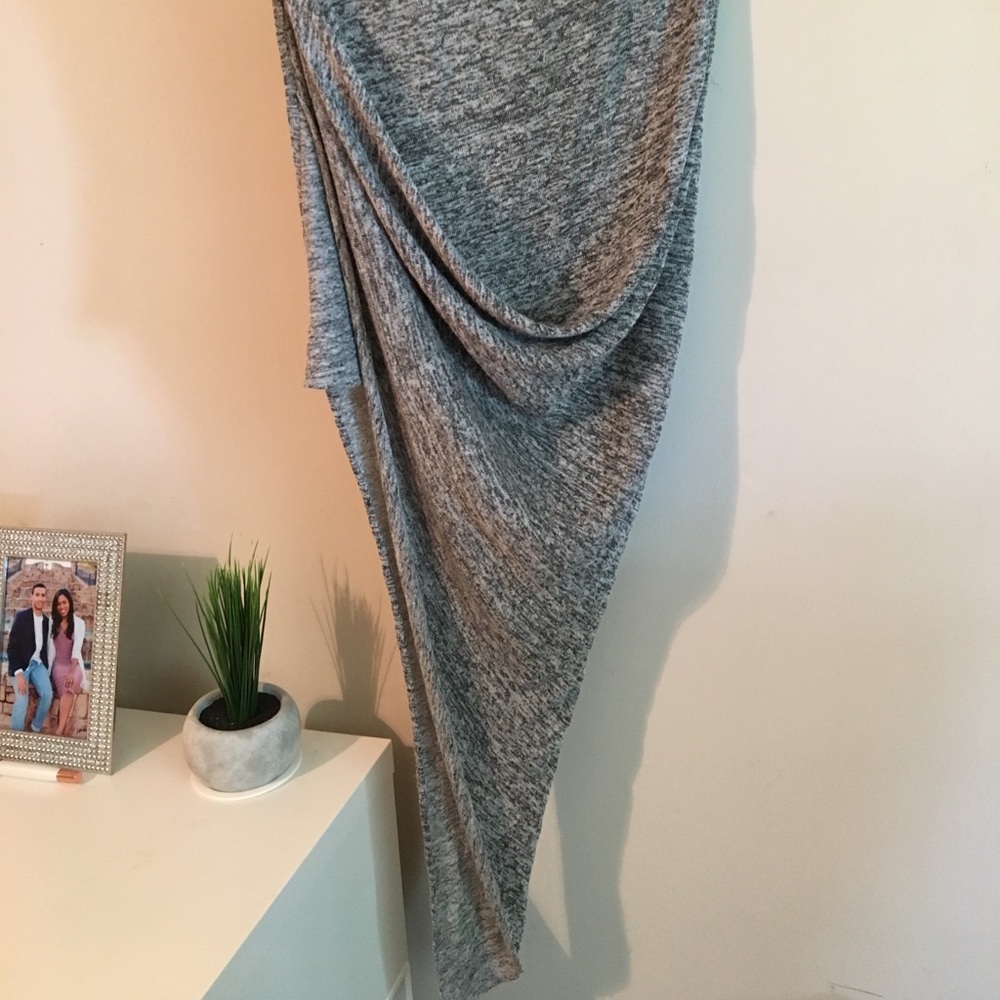 Heather gray wrap skirt