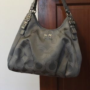 Gray coach bag
