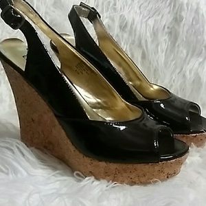 Price Drop
Cork leather wedges