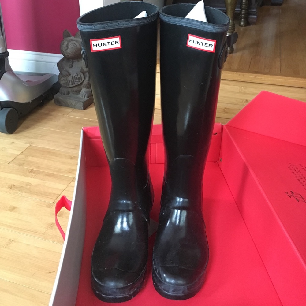 Tall Black Hunter Boots