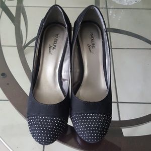 Silver studded heel 3" heel