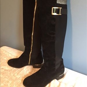 Calvin Klein CYRA black OTK boots