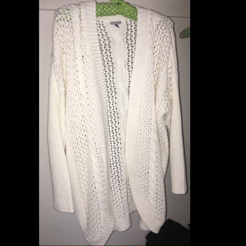 Charlotte Russe cream knit cardigan/sweater