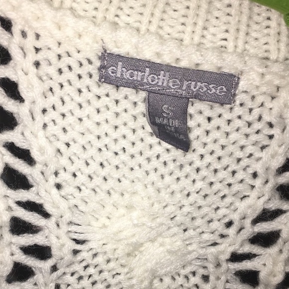 Charlotte Russe cream knit cardigan/sweater - Picture 2 of 3