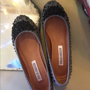 Kelsi dagger grey and black with black beading