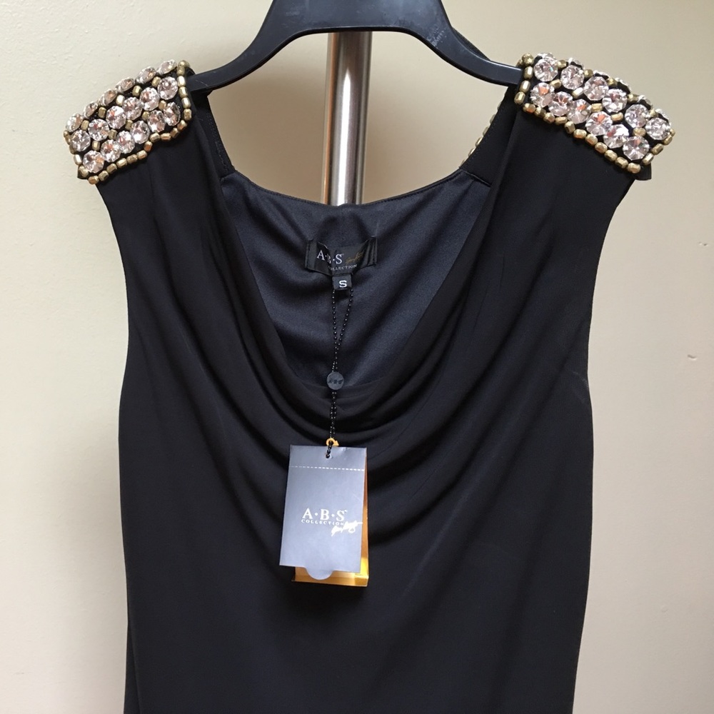 ✨SALE✨BLACK SEQUINS EMBELLISHED DRESS SMALL NWT