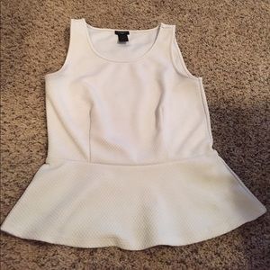 Ann Taylor Quilted Peplum Top