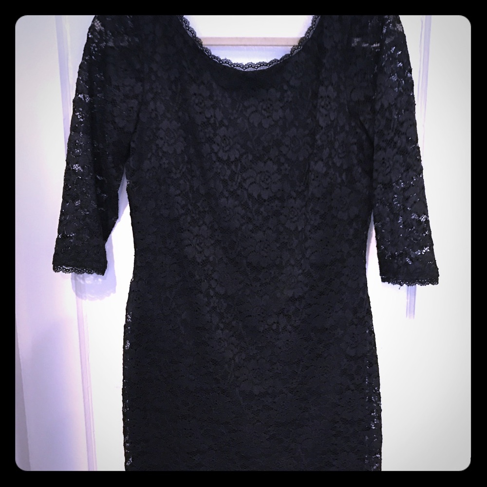 Black lace dress
