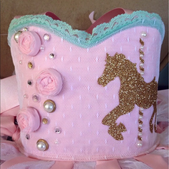 Carousel Birthday Dress pink and mint - Picture 2 of 2