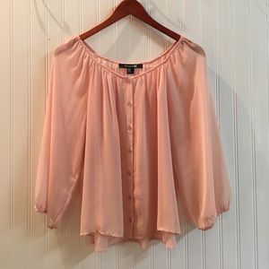 Sheer Peasant Blouse