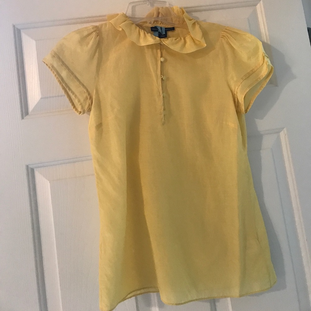 Vintage Yellow Collar Blouse
