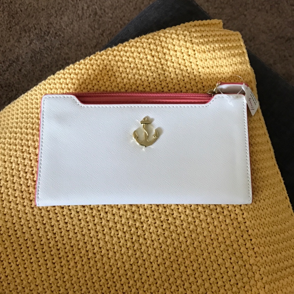 Brand new! Never used white and coral wallet