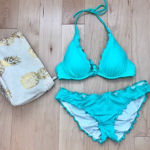 Victoria Secret Cheeky, Teal Bikini Bottoms