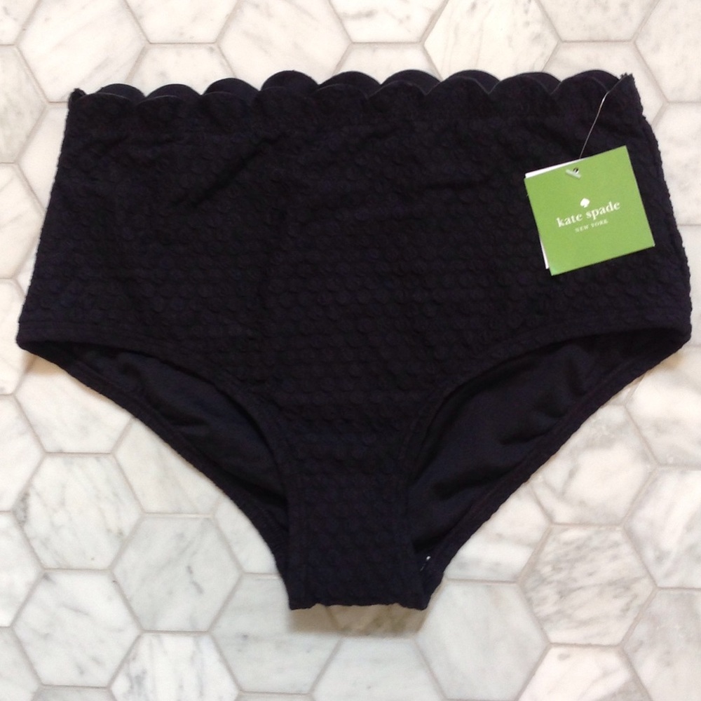 NWT Kate spade scalloped high waist bikini bottom