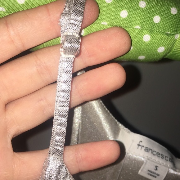 Francesca's Silver Pleated Dress - Picture 3 of 4