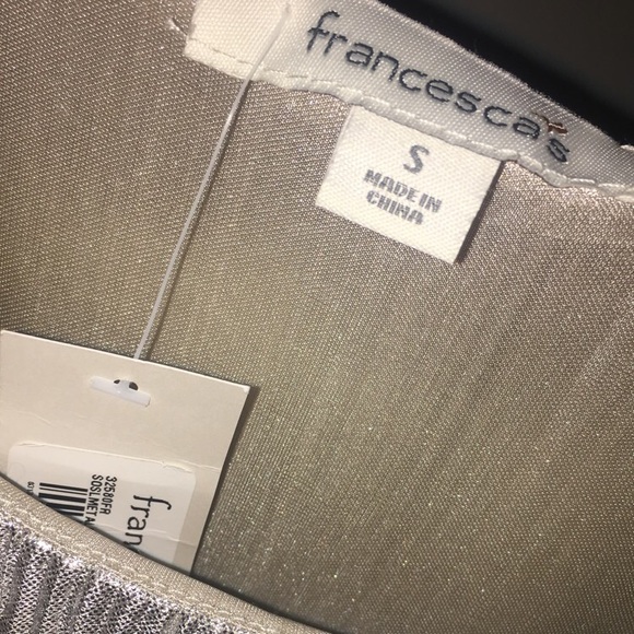 Francesca's Silver Pleated Dress - Picture 4 of 4