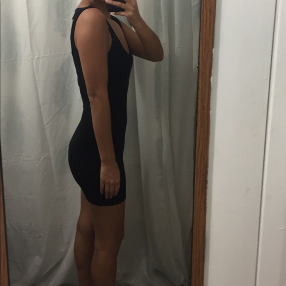 Cutout Back Little Black Dress - Picture 3 of 4