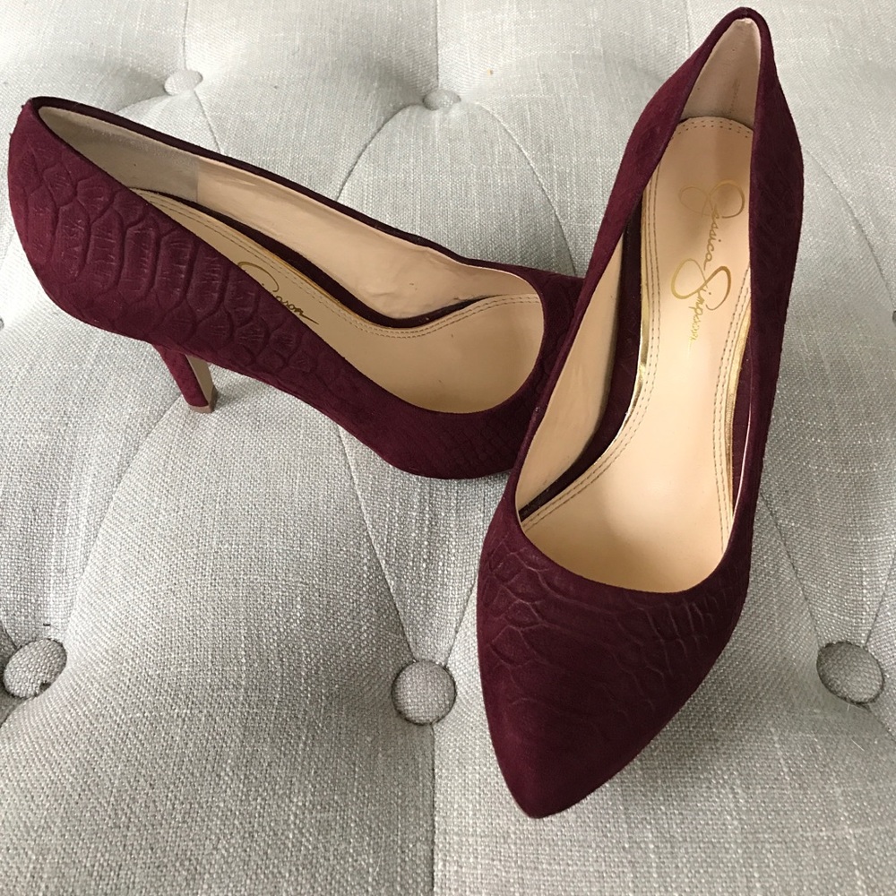 Jessica Simpson Burgundy high heels