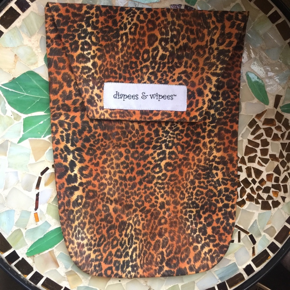 Leopard Boutique diaper and wipes holder