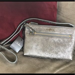 Cole Haan cross body purse (Crosby metallic)