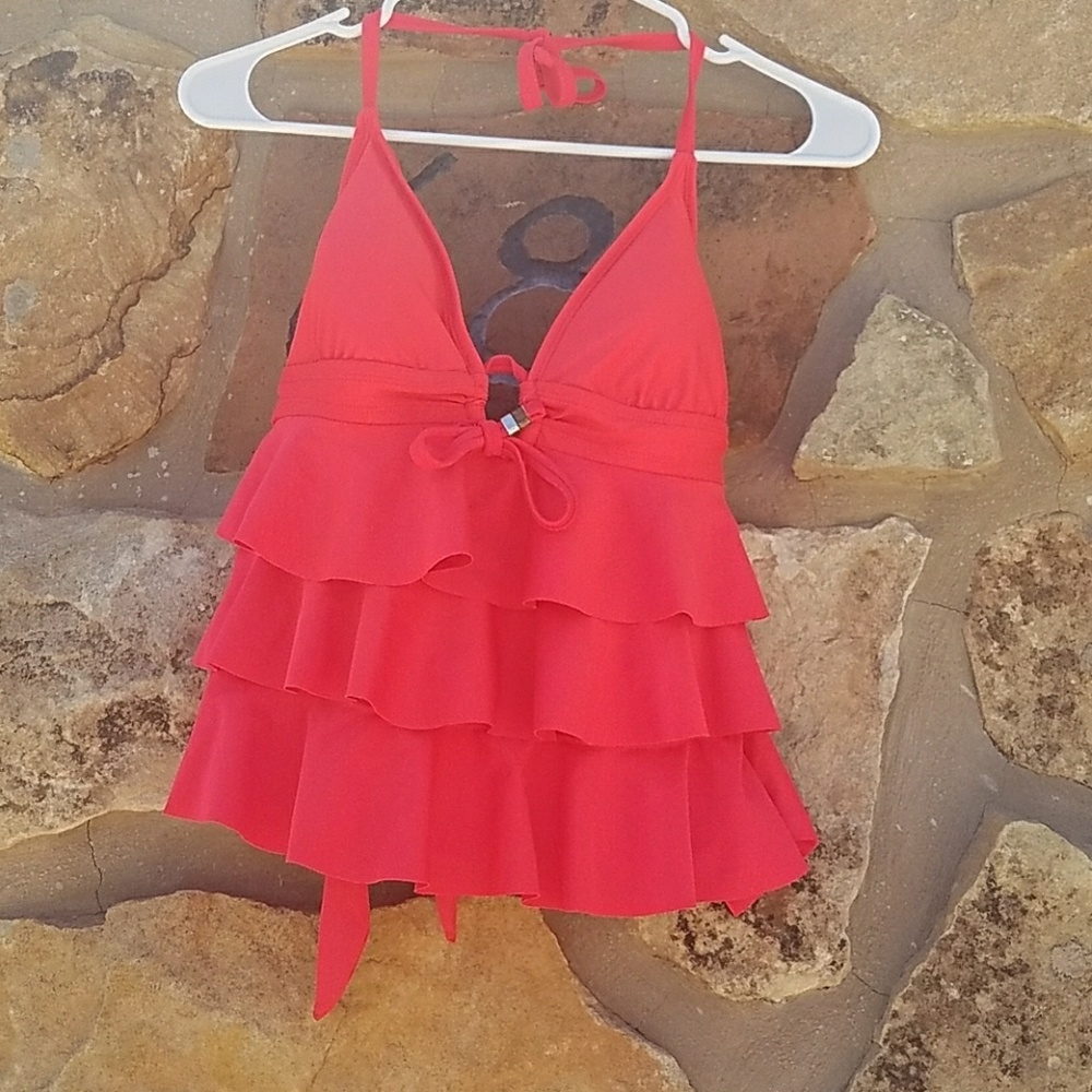 Pink tankini top