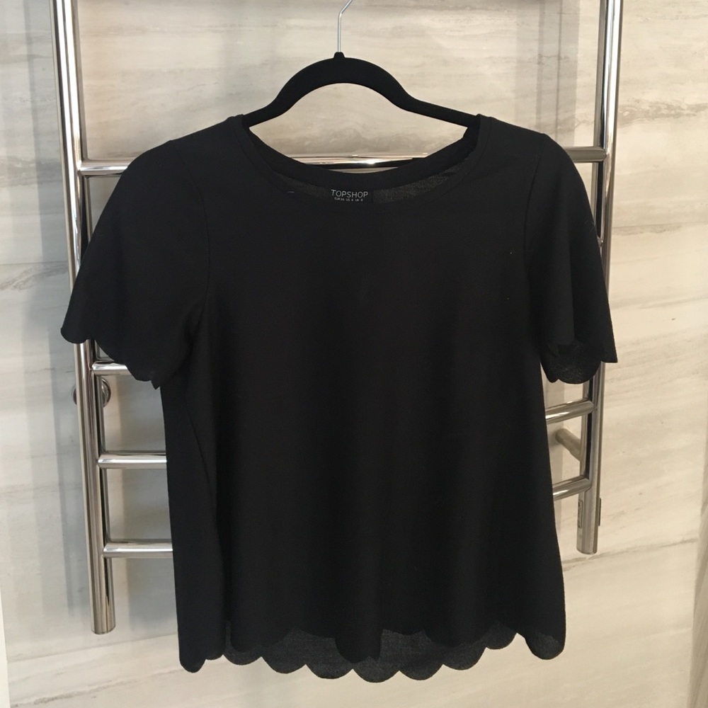 Black Scallop Shirt