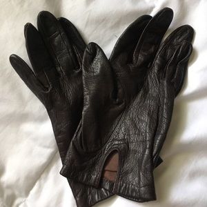 Dark Brown Vintage Driving Gloves