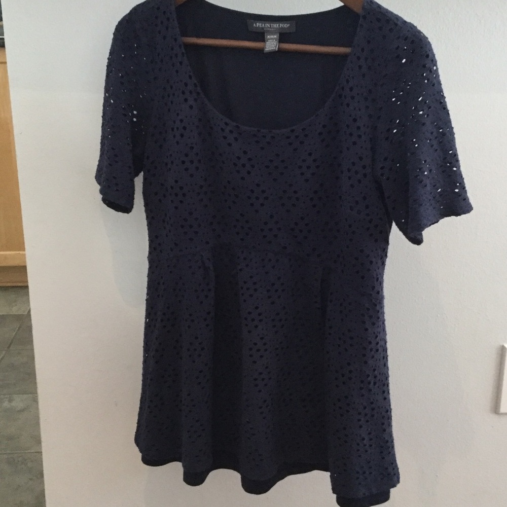 Navy maternity top