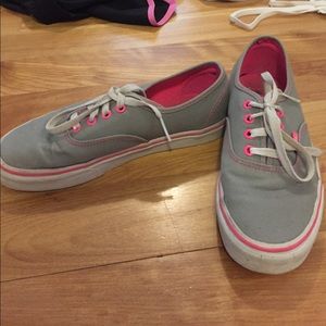 Grey with pink trim vans