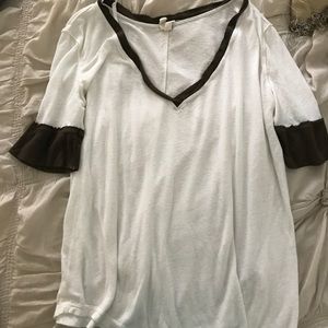 Free people baseball style t shirt