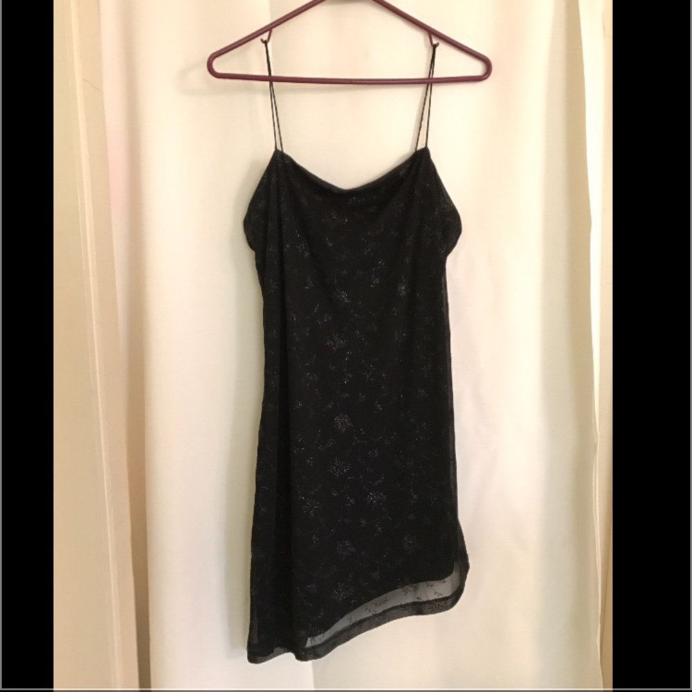 Black and Silver Glitter Dress