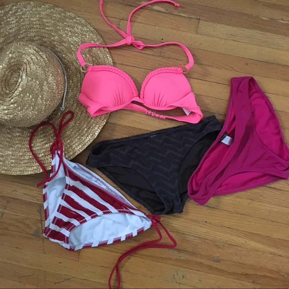 3 bikini bottoms and 1 bikini top old navy& target
