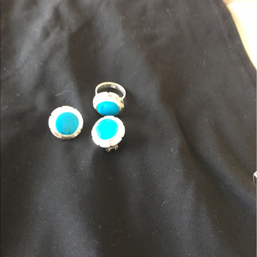 Silver .925 ring and earrings, Gold plated k14