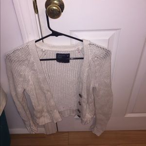 White sweater cardigan from American Eagle